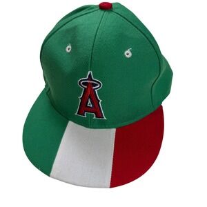 Los Angeles Angels Italian Heritage Snapback Hat Green Red White Sixth‎ Man MLB